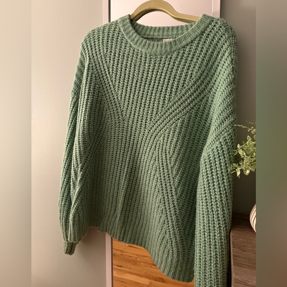 A New Day Mint Green Textured Sweater